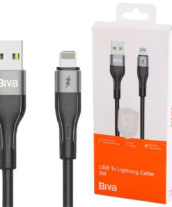 کابل آیفونی فست شارژ Biva C-20L 3A 2m