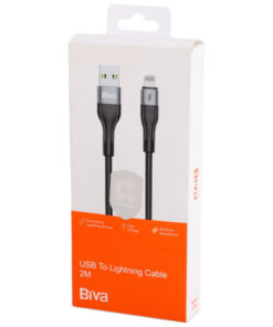 کابل آیفونی فست شارژ Biva C-20L 3A 2m