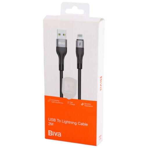 کابل آیفونی فست شارژ Biva C-20L 3A 2m