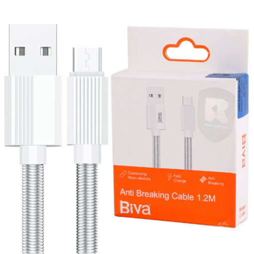 کابل میکرو یو اس بی فست شارژ Biva C-19V 3A 15W 1.2m