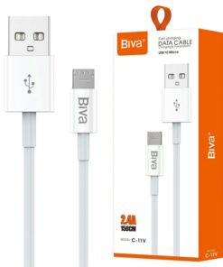کابل میکرو یو اس بی فست شارژ Biva C-11V 2.4A 1.5m